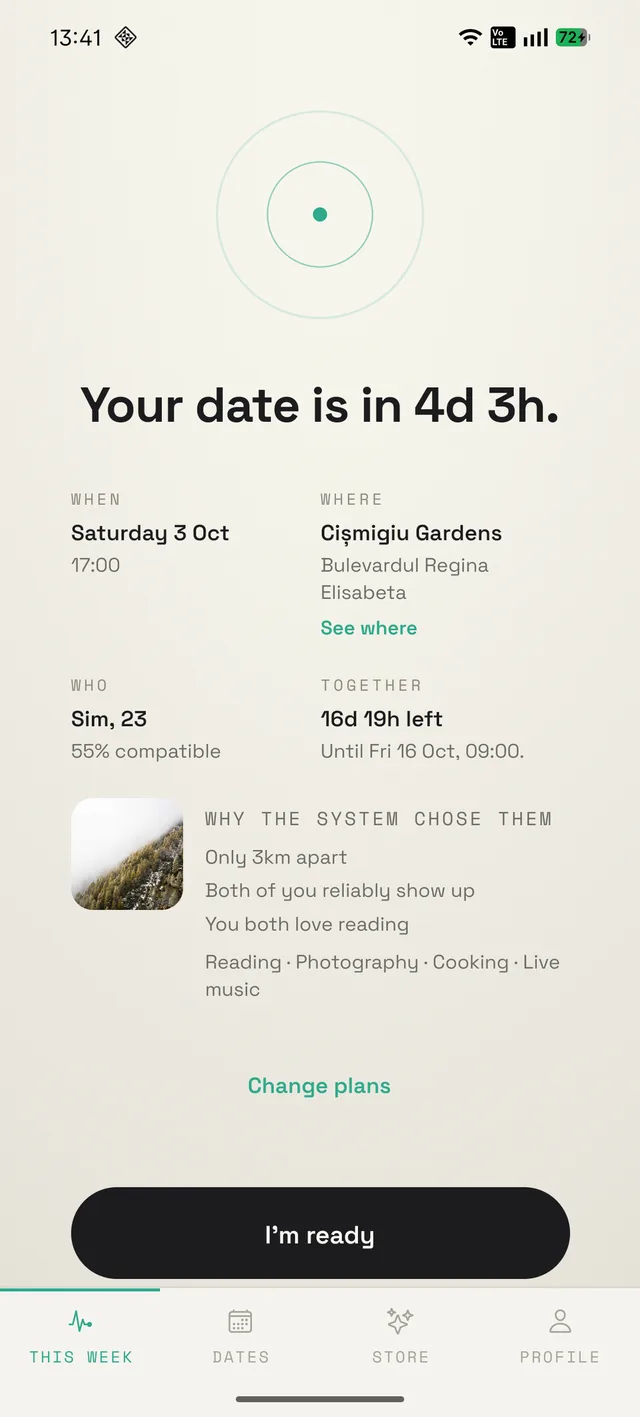 The week's date with a countdown, the venue, and why the match was chosen.